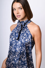 Top allamericana con stampa floreale