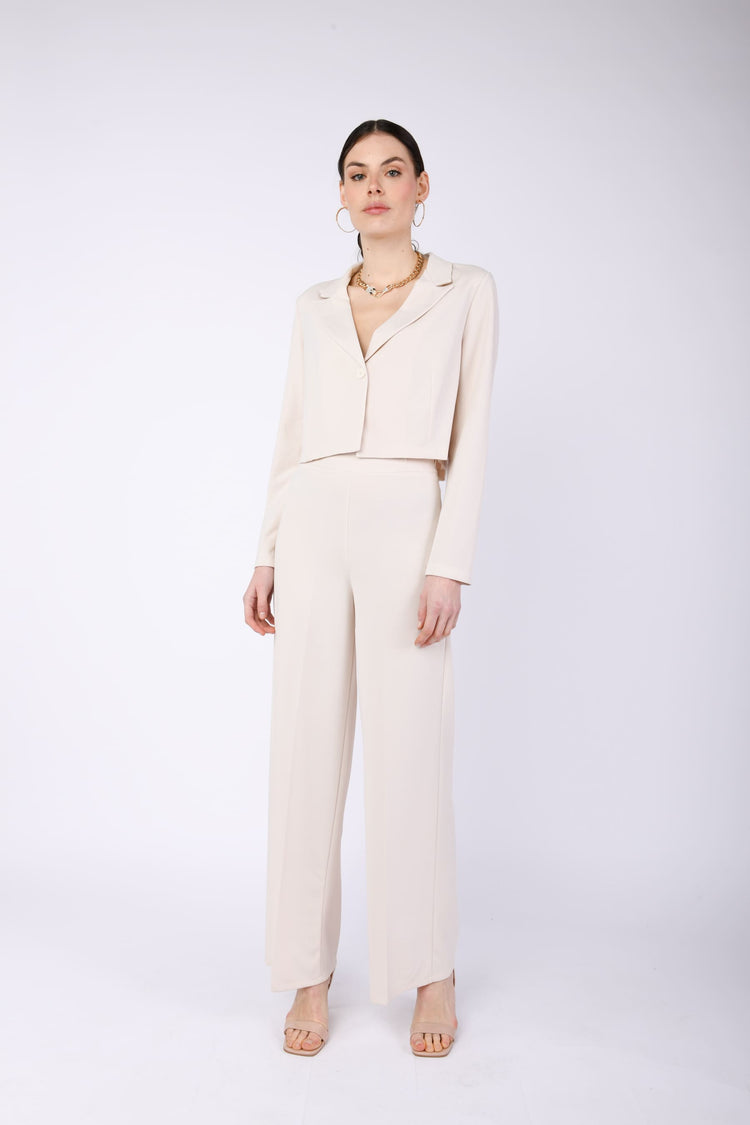 Pantaloni palazzo in tessuto stretch