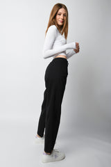 Pantaloni misto viscosa stretch