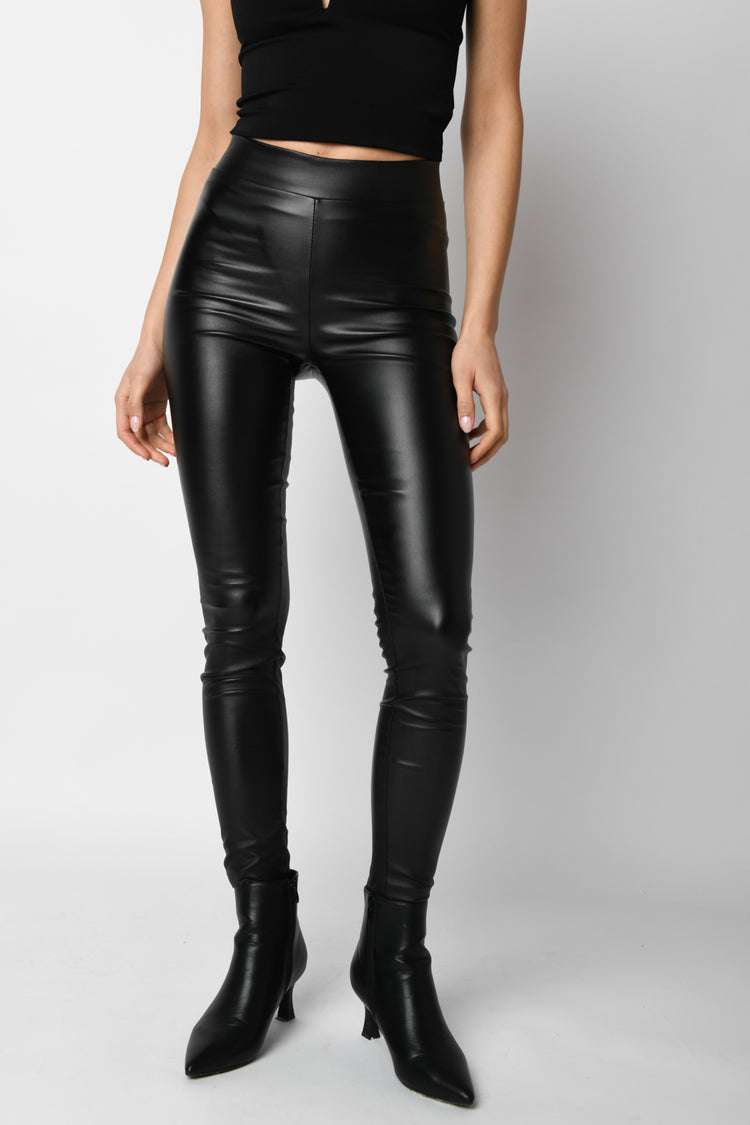 Leggings in similpelle