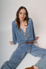 Cardigan in maglia crochet