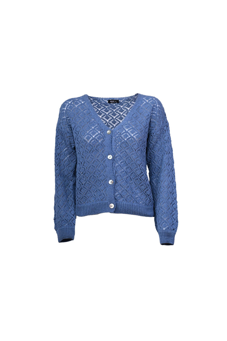 Cardigan in maglia crochet