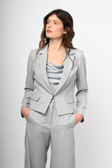 Giacca gessata lurex con gancio