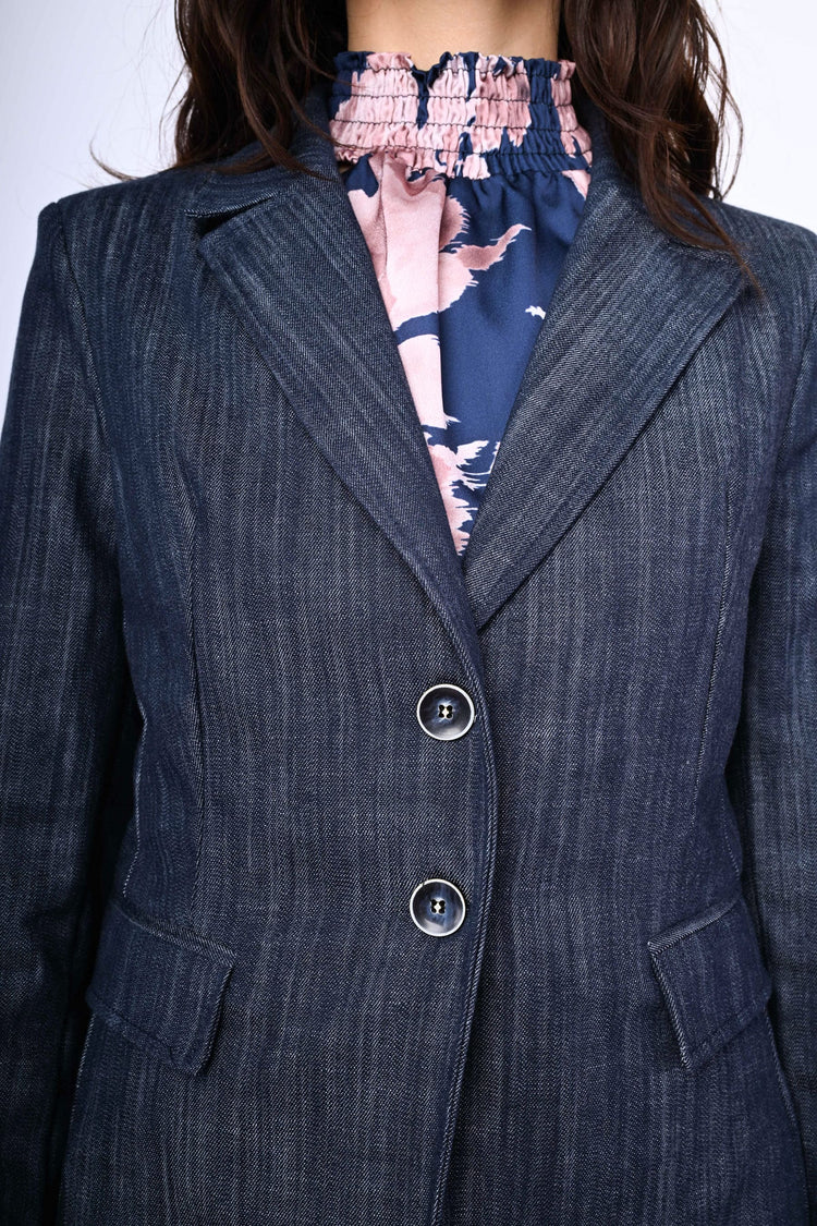 Blazer monopetto misto cotone