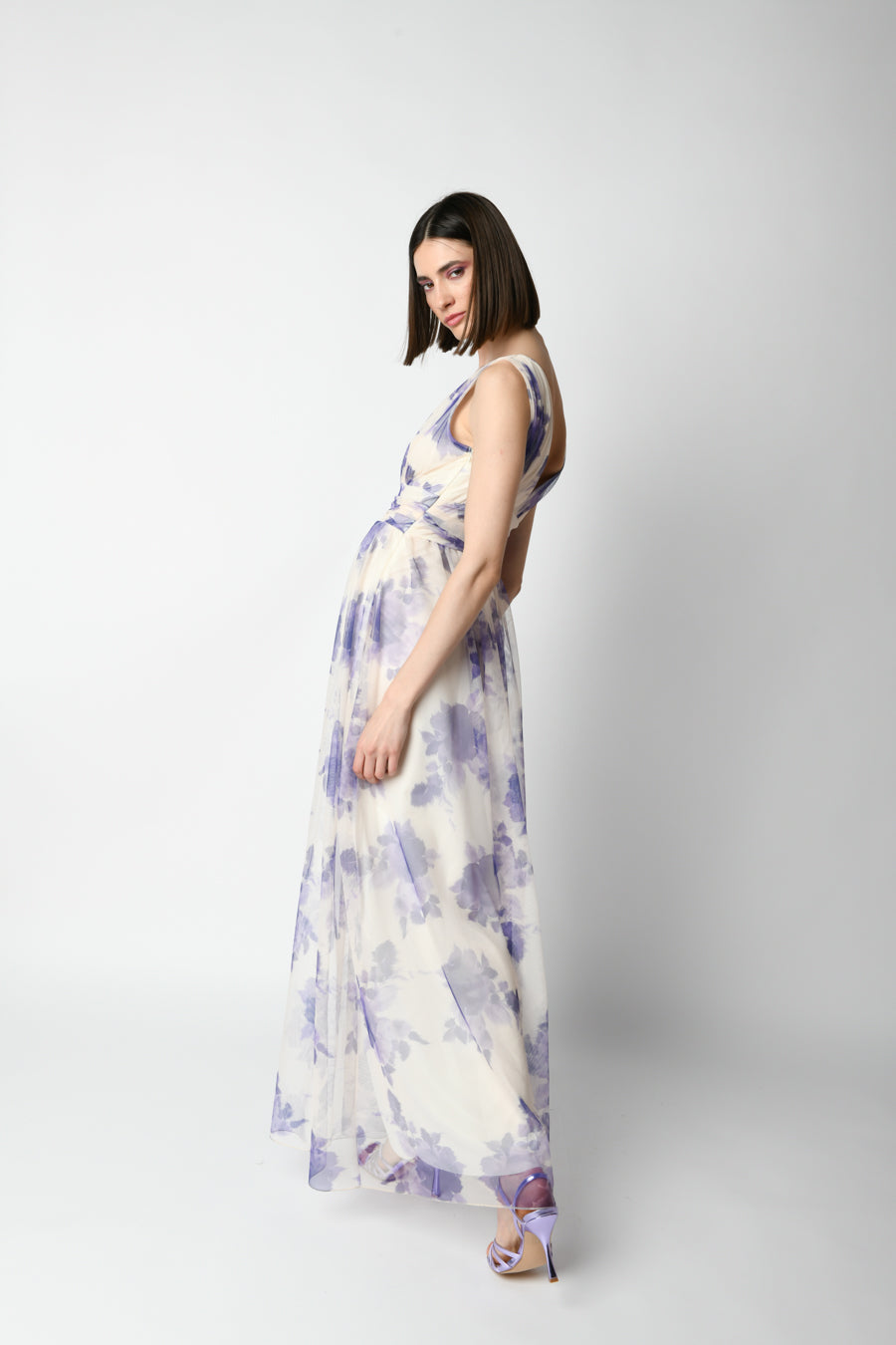 Abito lungo a stampa floreale – Nunalie - Main Image