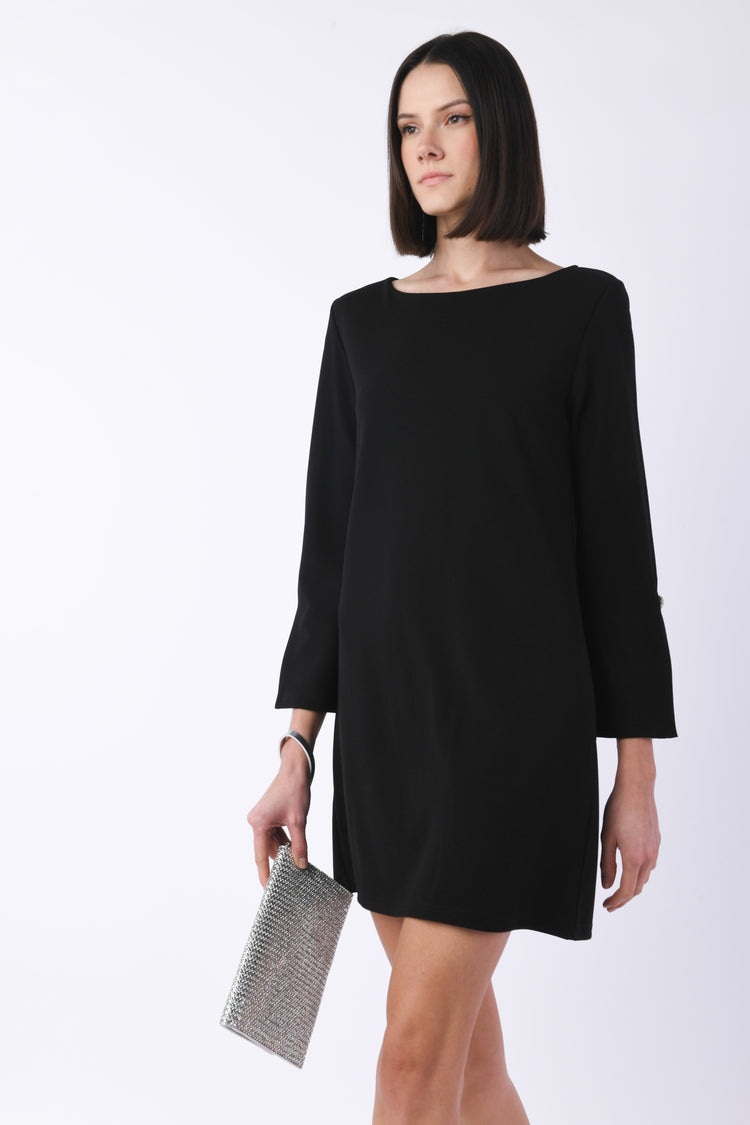 Mini abito con bottoni gioiello