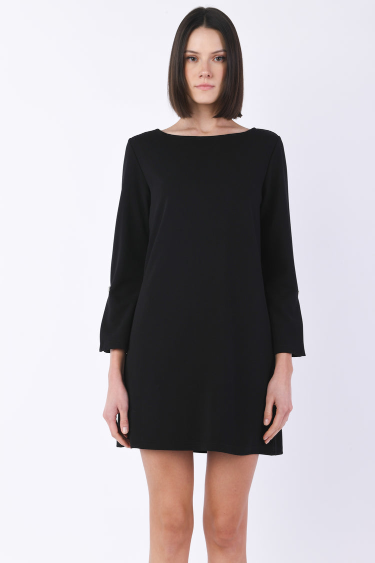 Mini abito con bottoni gioiello