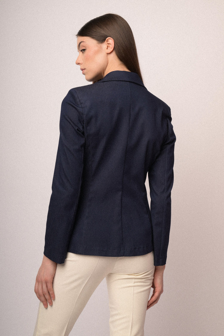 Blazer monopetto misto viscosa