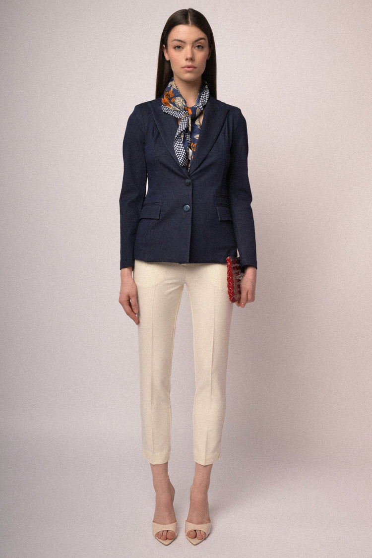 Blazer monopetto misto viscosa