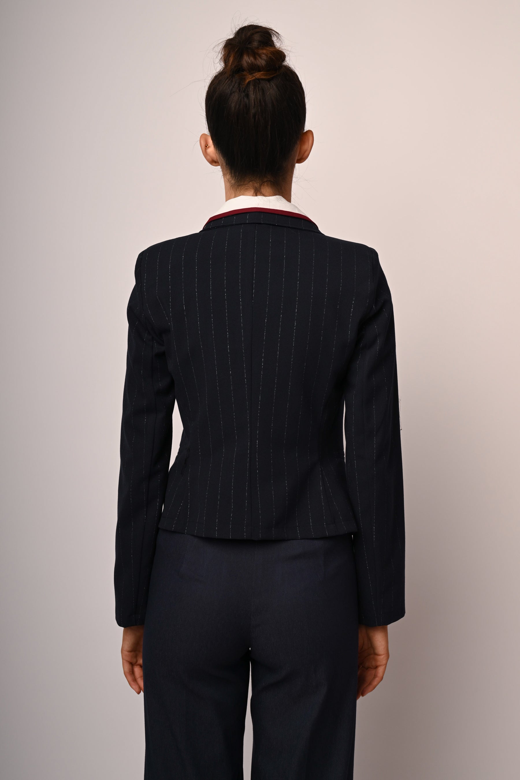 Blazer in gessato lurex