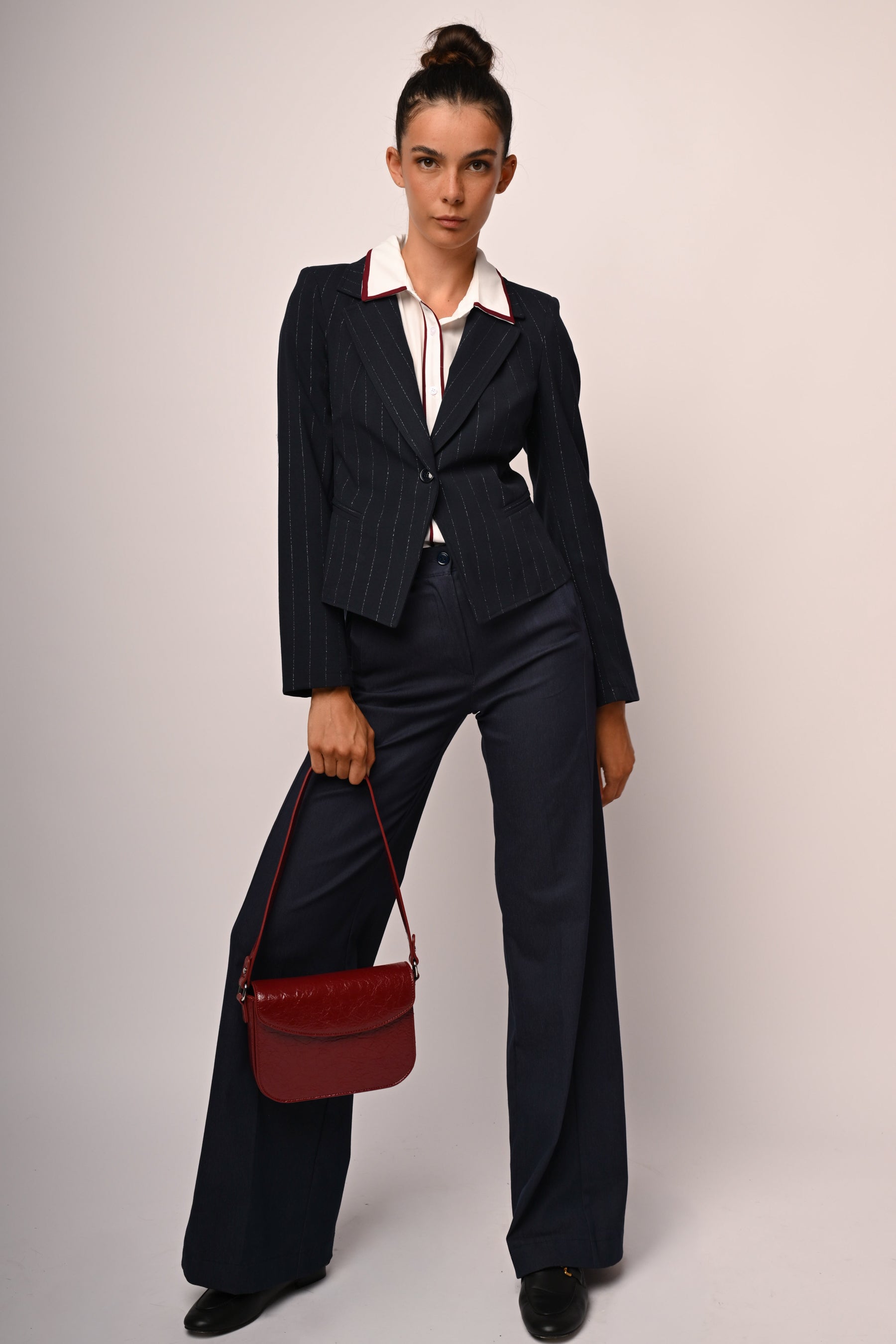 Blazer in gessato lurex