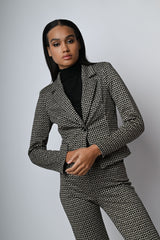 Blazer monopetto in jacquard
