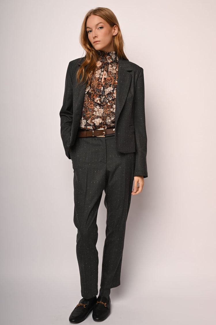 Blazer in gessato lurex