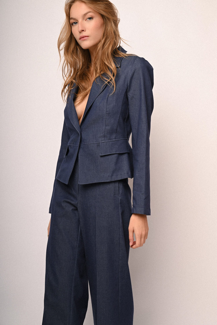 Blazer monopetto in chintz