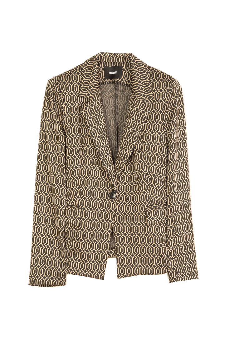 Blazer in jacquard geometrico