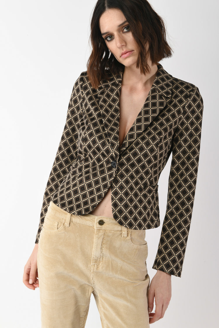 Blazer a stampa geometrica