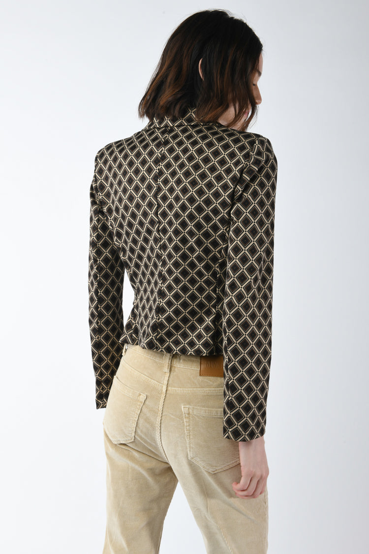 Blazer a stampa geometrica