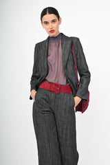 Blazer monopetto misto cotone