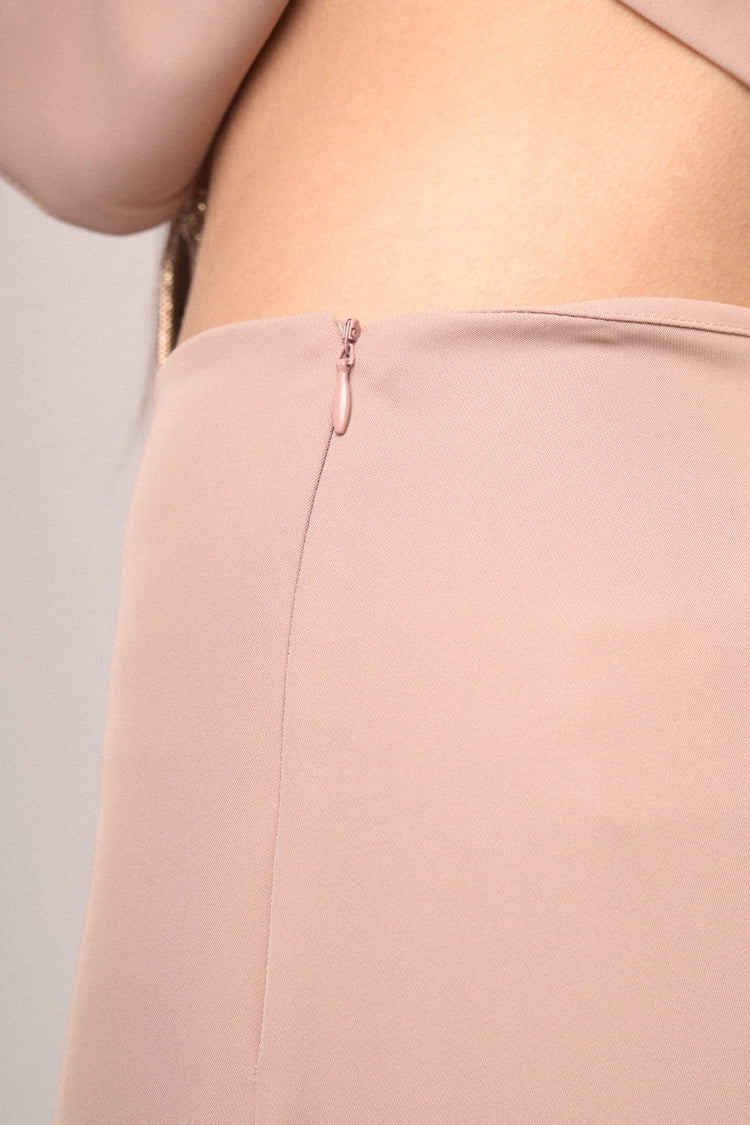 Pantaloni palazzo in jersey fluido rosa
