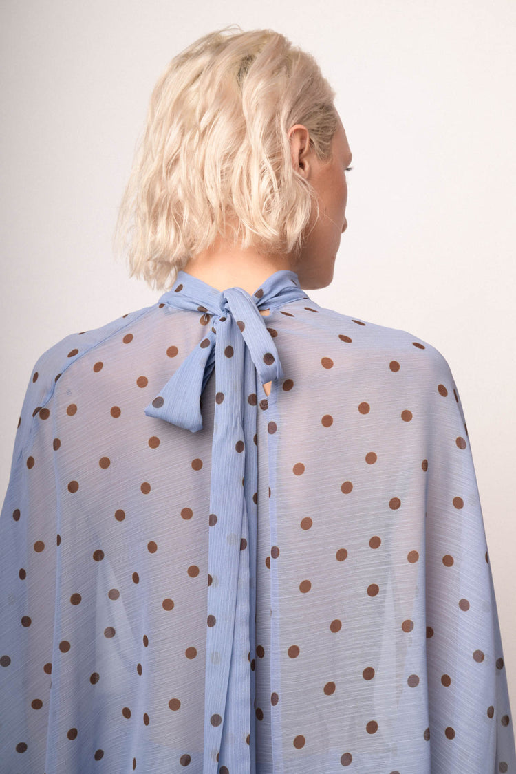 Casacca over con laccio pois