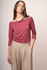 Maglia con scollo shiffer