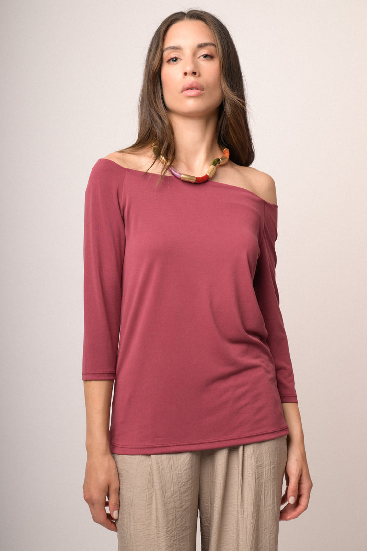 Maglia con scollo shiffer