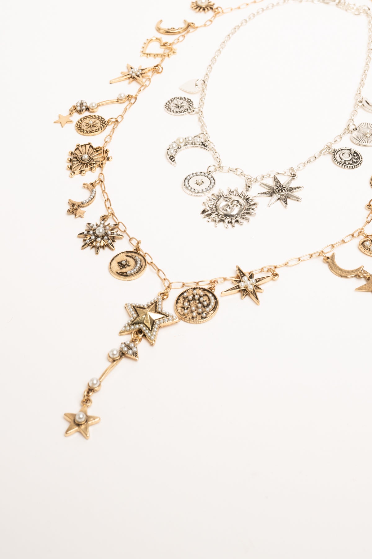 Collana con sole e luna