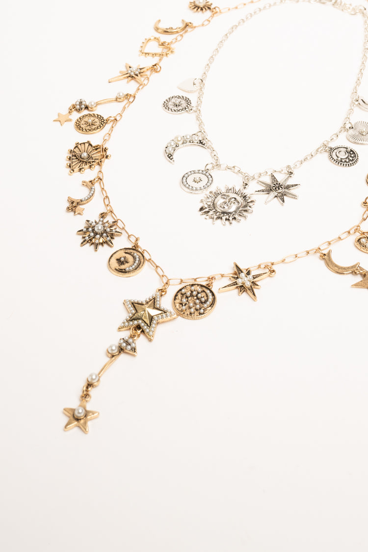 Collana con sole e luna