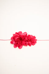 Cintura sottile fucsia con fiori 3D