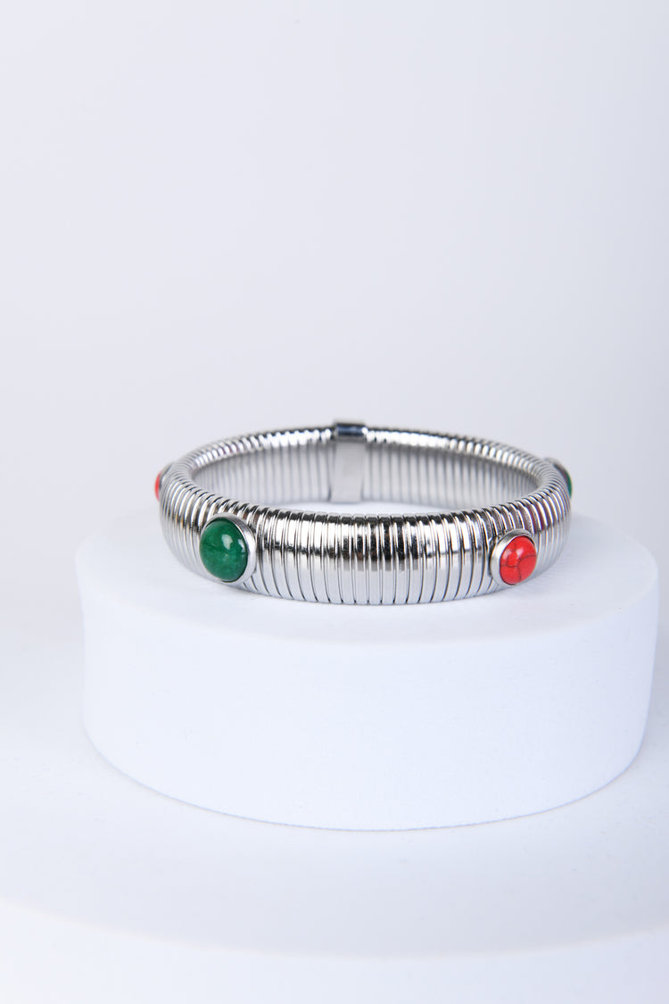 Bracciale rigido con pietre