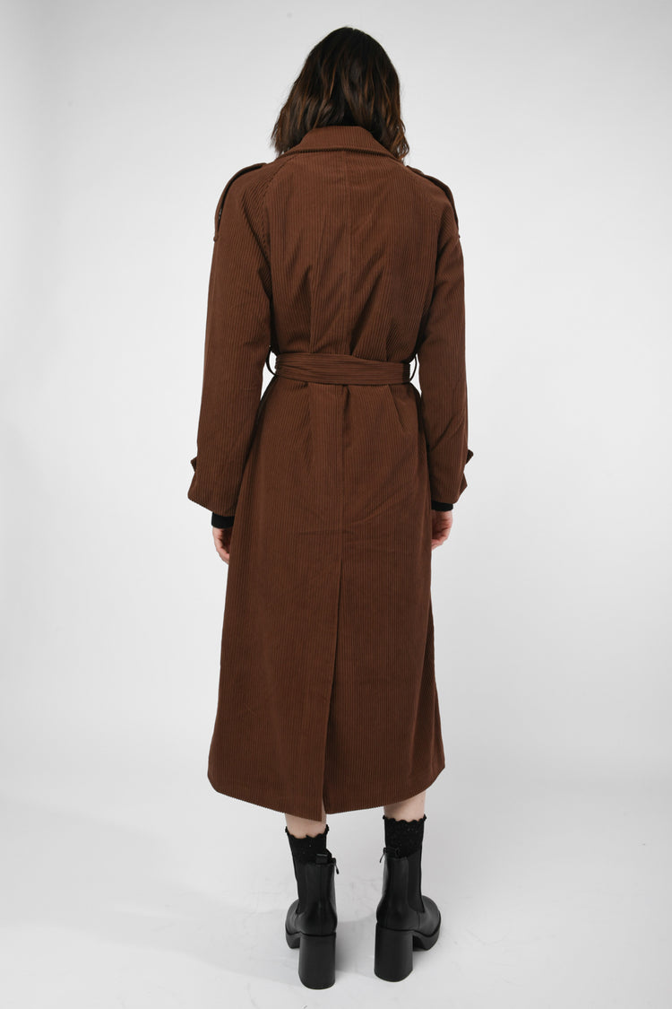 Trench in velluto a coste