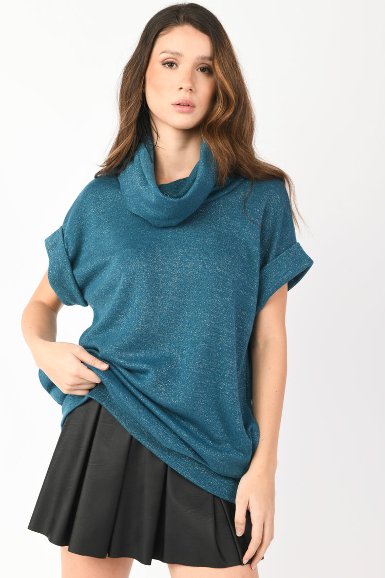 Pull oversize in maglia lurex