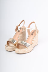 Sandali con zeppa in corda