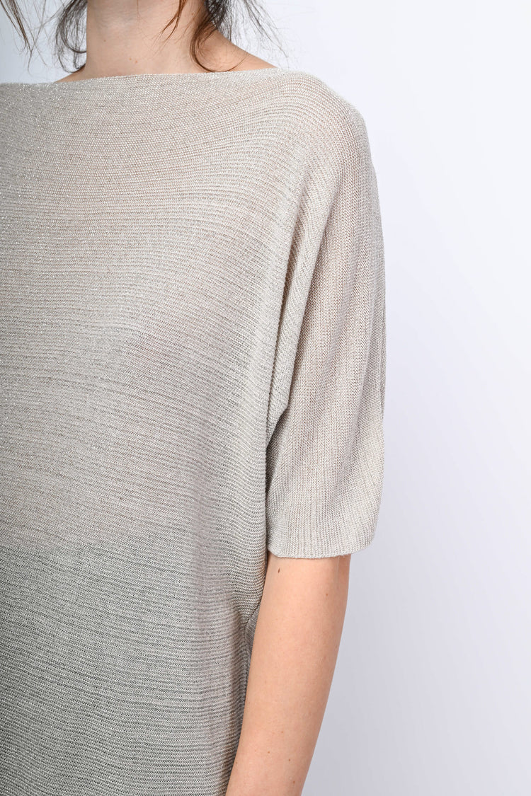 Pull oversize in maglia lamé