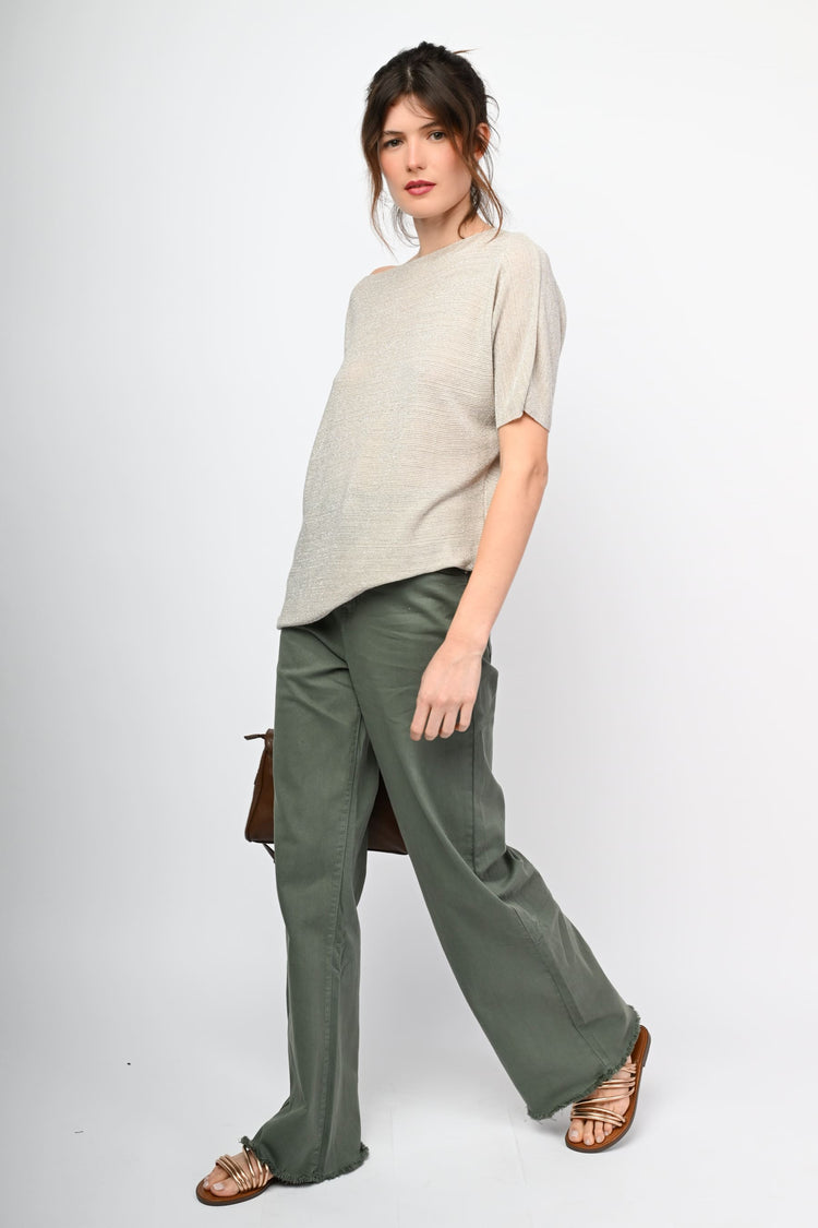 Pull oversize in maglia lamé