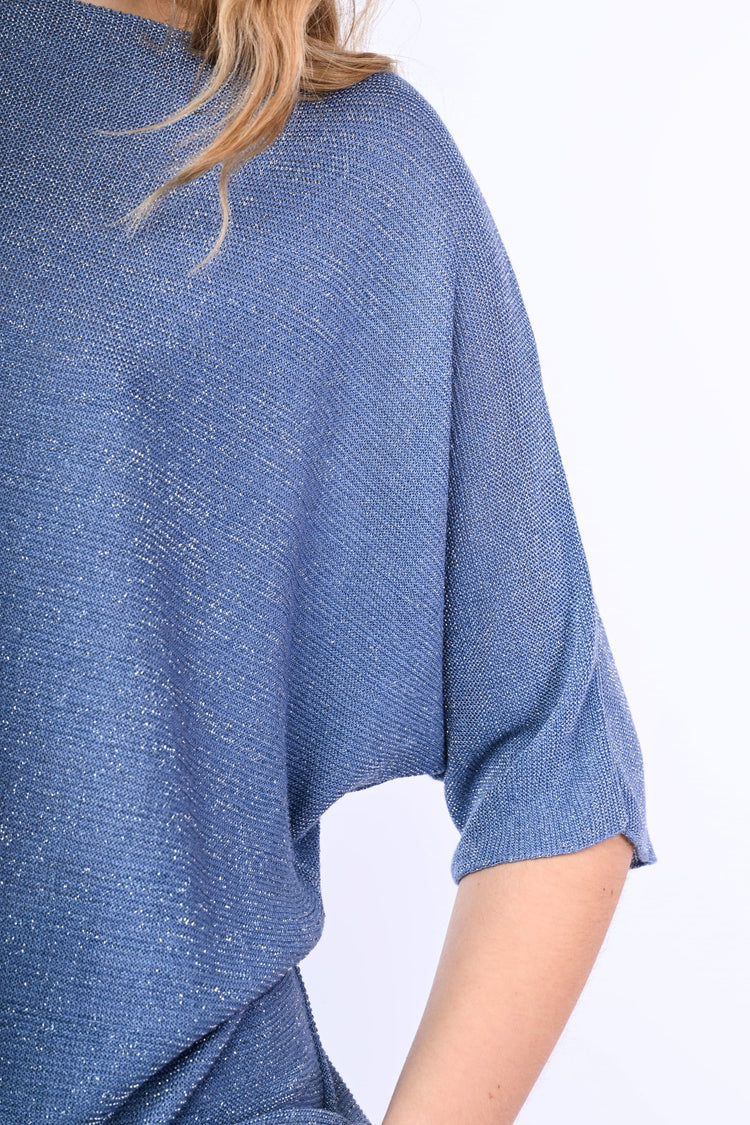 Pull oversize in maglia lamé