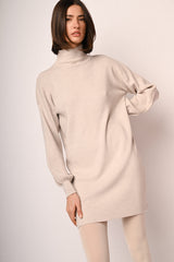 Mini abito in maglia con maniche lunghe