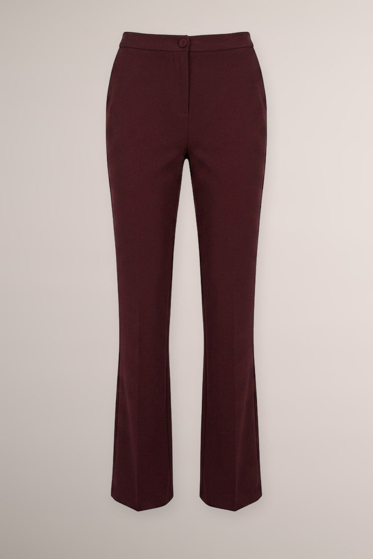 Pantaloni bordeaux a gamba svasata