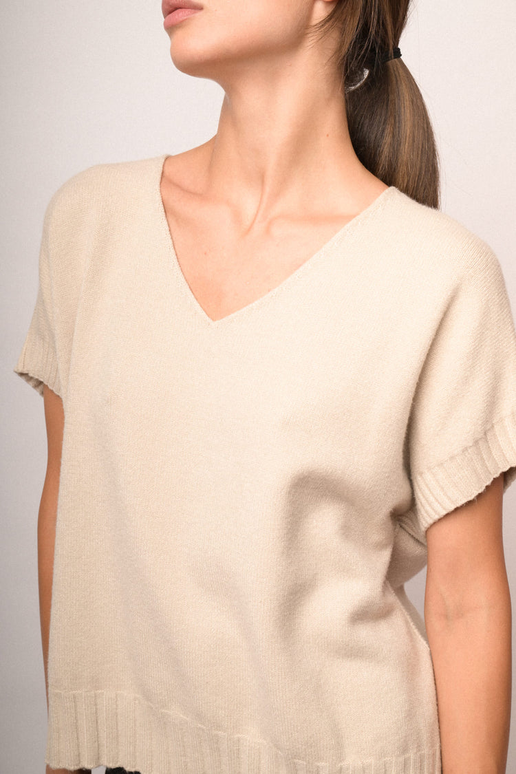 Maglia gilet scollo V