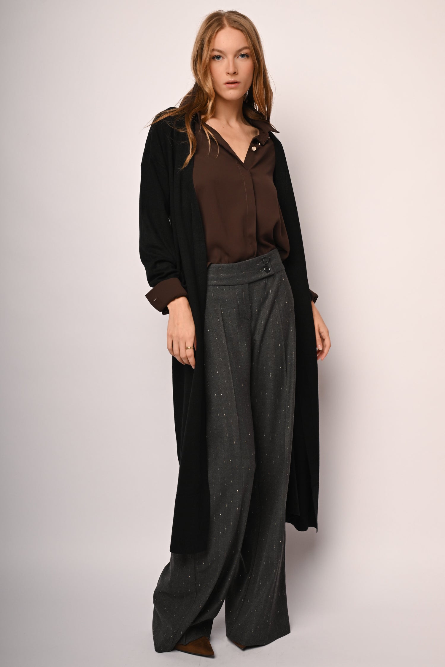 Cardigan Lungo Donna A Costine Con Tasche – Leggero, Elegante E Versatile