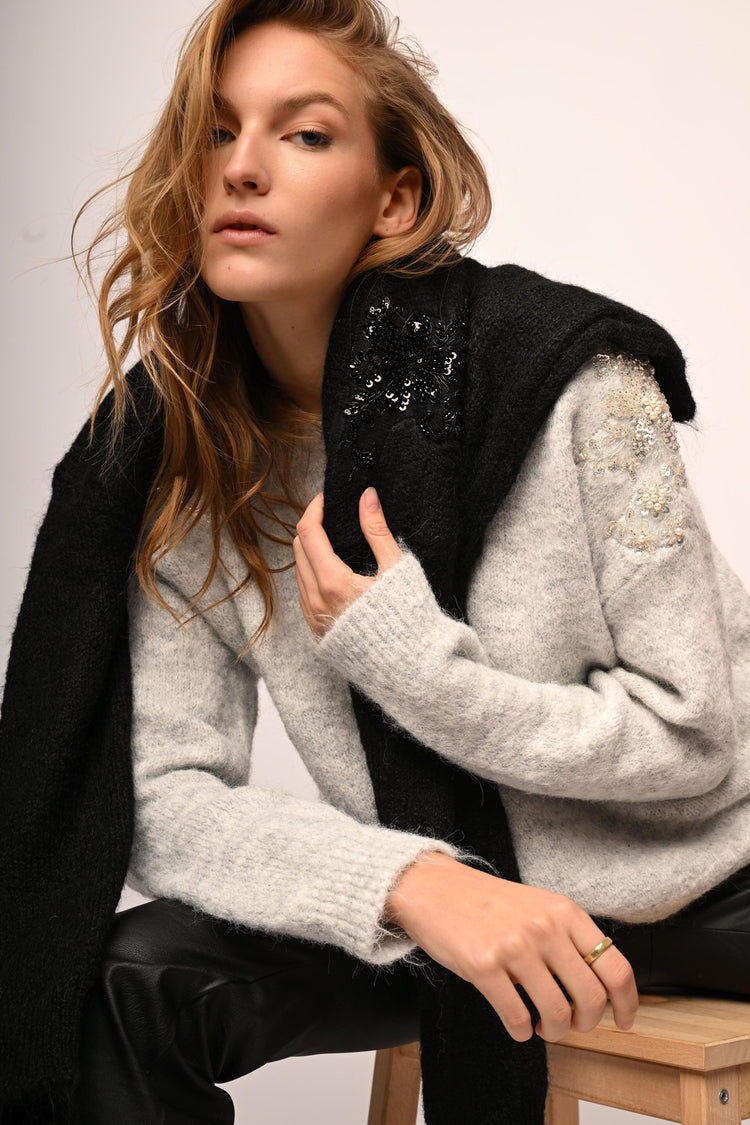 Maglia con decorazione strass