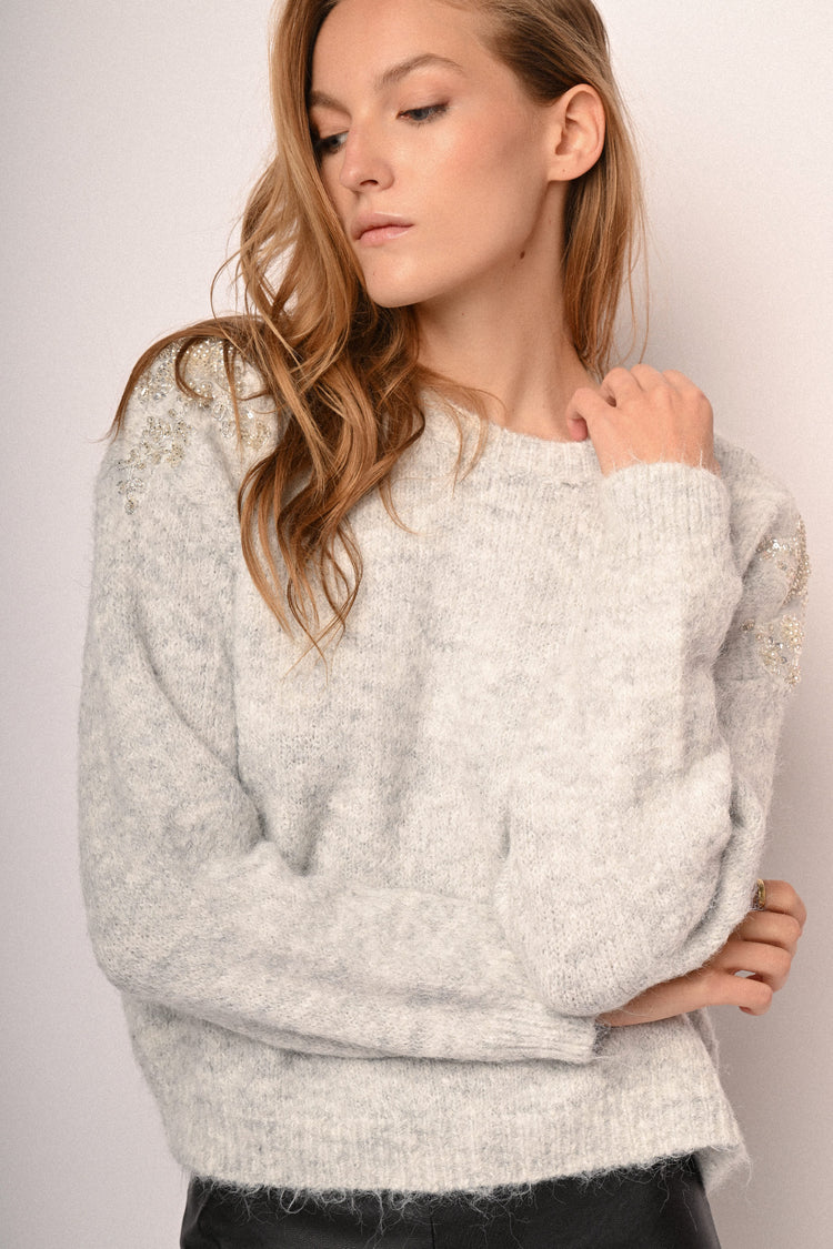 Maglia con decorazione strass