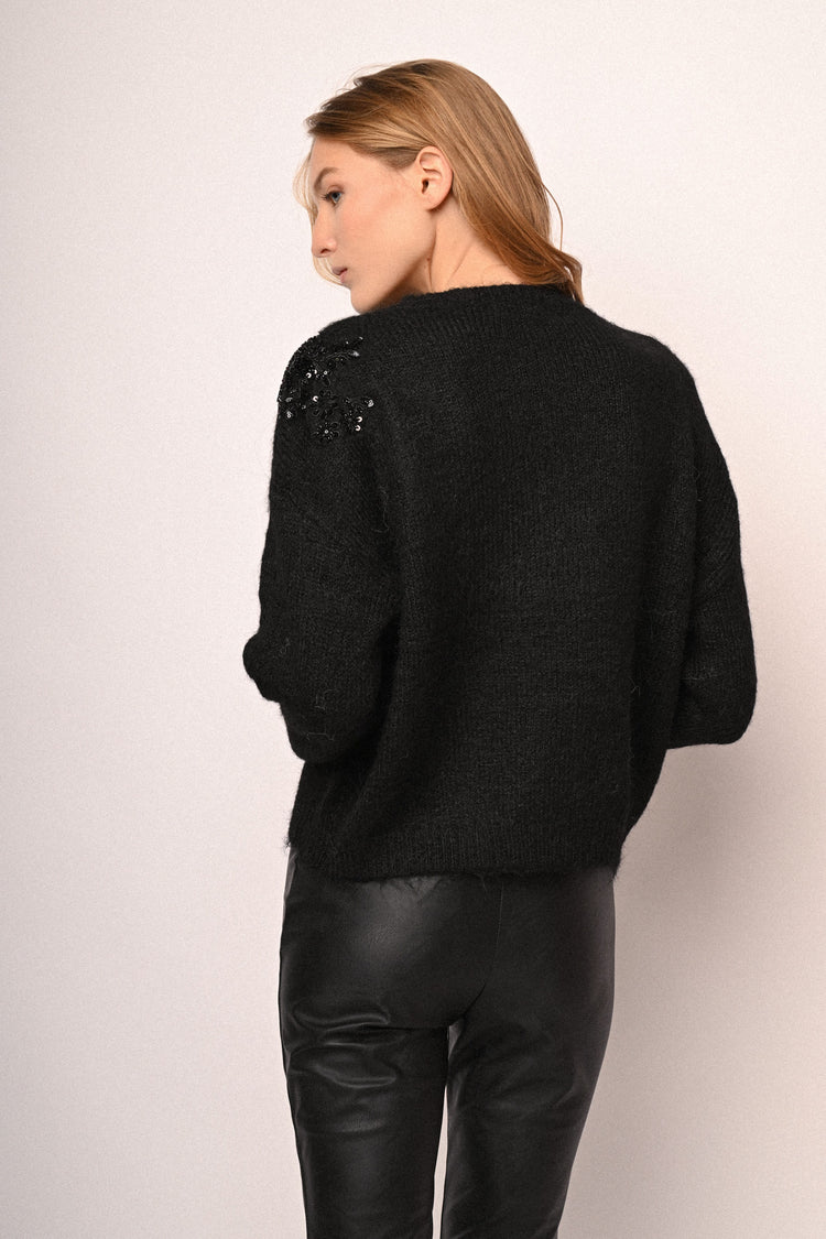 Maglia con decorazione strass