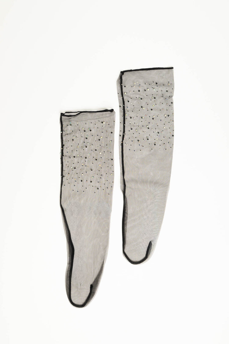 Calzino rete strass