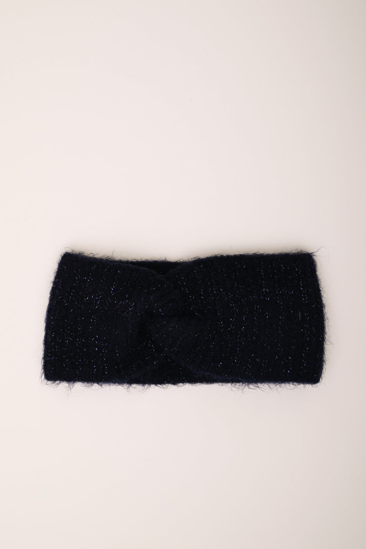 Fascia in maglia lurex con nodo