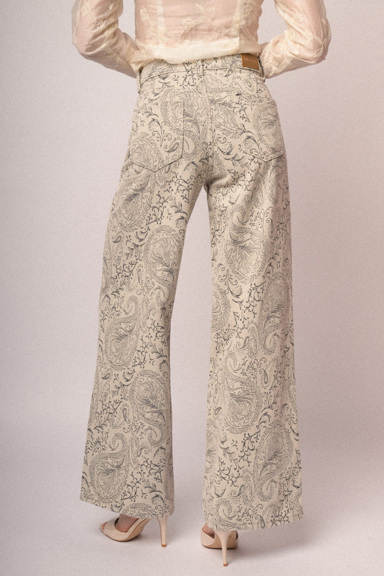 Jeans disegno cachemire palazzo