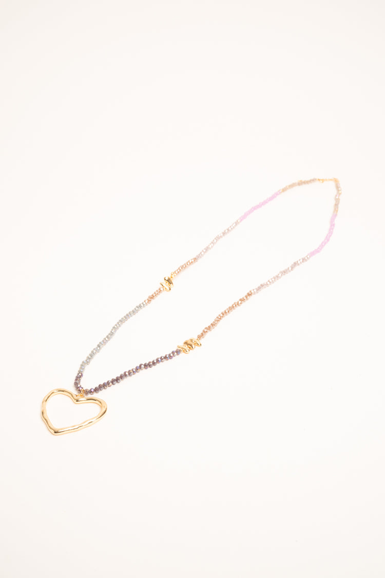 Collana con perline e cuore