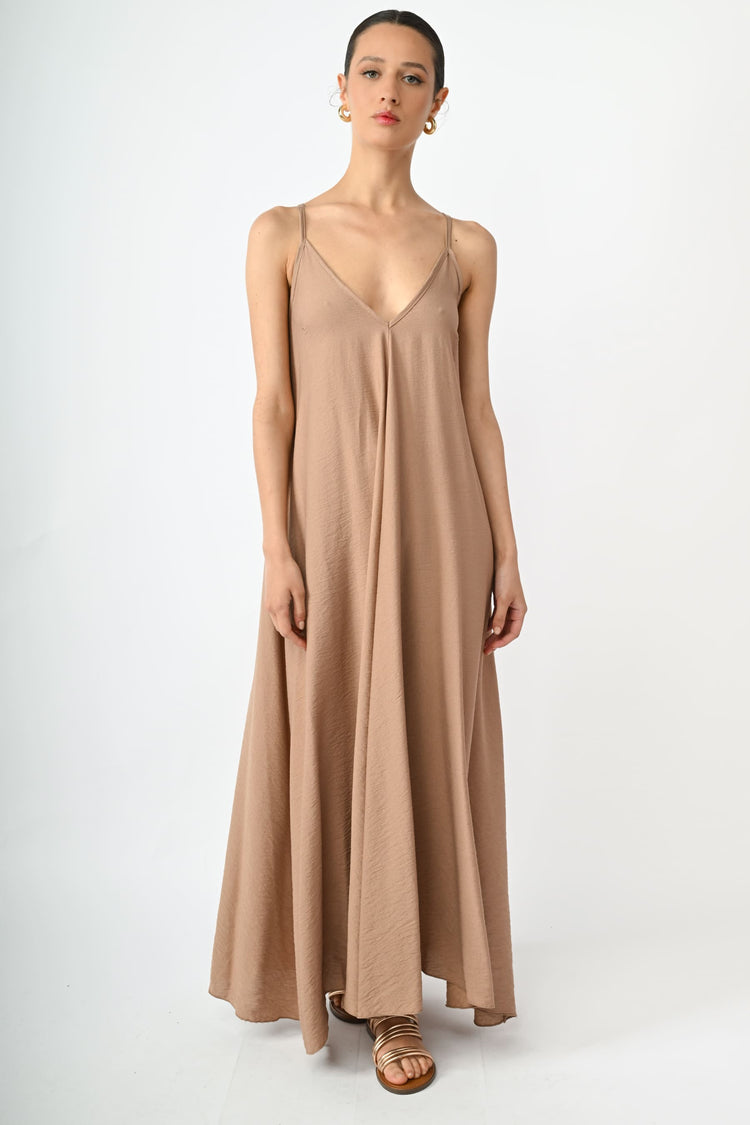 Abito lungo misto viscosa