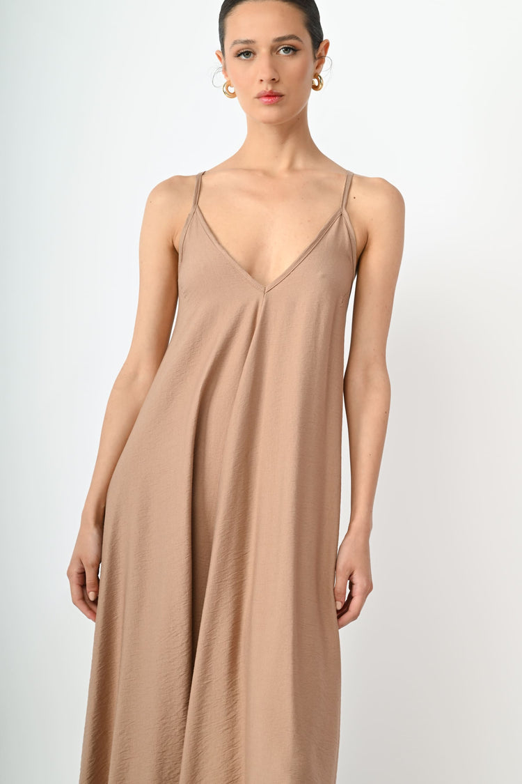 Abito lungo misto viscosa