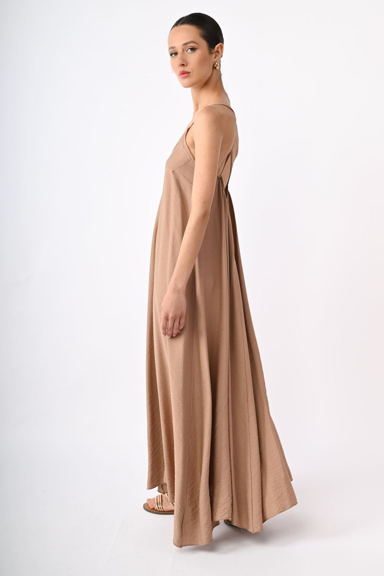 Abito lungo misto viscosa